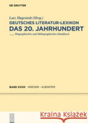 Krieger - Kuenster Lutz Hagestedt 9783110631920 De Gruyter (JL)