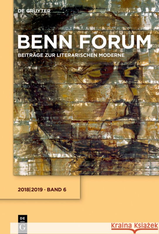 2018/2019 Holger Hof, Stephan Kraft, Gottfried-Benn-Gesellschaft 9783110632521 De Gruyter