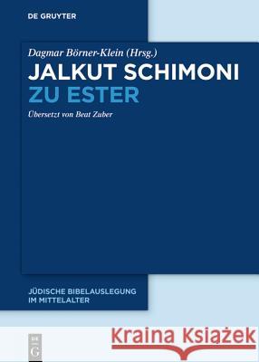 Jalkut Schimoni No Contributor 9783110646689 De Gruyter (JL)