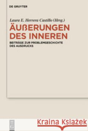 Äußerungen Des Inneren: Beiträge Zur Problemgeschichte Des Ausdrucks Herrera Castillo, Laura E. 9783110662733 De Gruyter (JL)