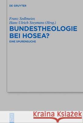 Bundestheologie bei Hosea?  9783110666885 De Gruyter