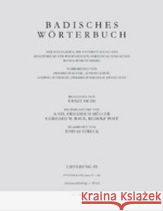 Badisches Wörterbuch. Band V/Lieferung 85 Tobias Streck 9783110673173 De Gruyter (JL)