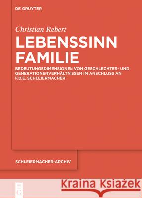 Lebenssinn Familie Rebert, Christian 9783110674712 de Gruyter