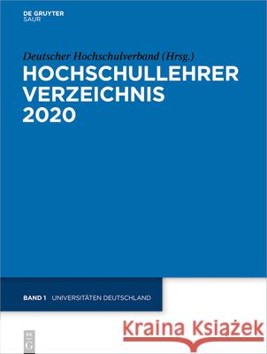 Universitäten Deutschland Deutscher Hochschulverband 9783110679083