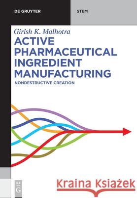 Active Pharmaceutical Ingredient Manufacturing: Nondestructive Creation Girish K. Malhotra 9783110702828 de Gruyter