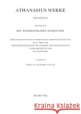 Epistula Ad Marcellinum Kyriakos Savvidis, Dietmar Wyrwa 9783110703177 De Gruyter