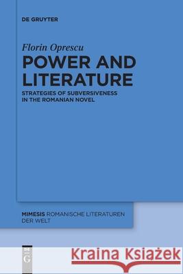 Power and Literature Oprescu, Florin 9783110709773 de Gruyter