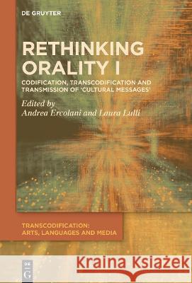 Rethinking Orality I No Contributor 9783110713954 de Gruyter