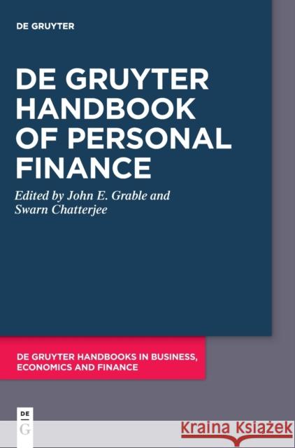 De Gruyter Handbook of Personal Finance No Contributor 9783110727494 de Gruyter