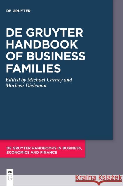 de Gruyter Handbook of Business Families Carney, Michael 9783110727814