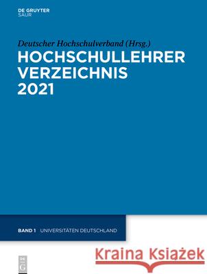Universitäten Deutschland No Contributor 9783110729757 K.G. Saur Verlag