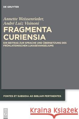 Fragmenta Curiensia Weissenrieder, Annette 9783110750867