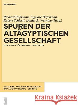 Spuren Der Altägyptischen Gesellschaft: Festschrift Für Stephan J. Seidlmayer Bußmann, Richard 9783110759068