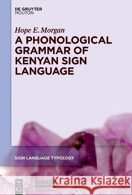 A Phonological Grammar of Kenyan Sign Language Hope E. Morgan 9783110763027 Walter de Gruyter