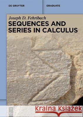 Sequences and Series in Calculus Joseph D. Fehribach   9783110768350 De Gruyter