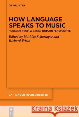 How Language Speaks to Music No Contributor 9783110770100 de Gruyter