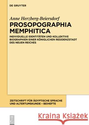 Prosopographia Memphitica Herzberg-Beiersdorf, Anne 9783110783360 de Gruyter