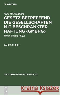 (§§ 1-34) Max Fritz Hachenburg Bing, Fritz Bing 9783110988338