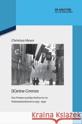 (K)eine Grenze Meyer, Christian 9783110991758