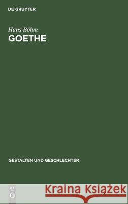 Goethe Hans Böhm 9783111041391