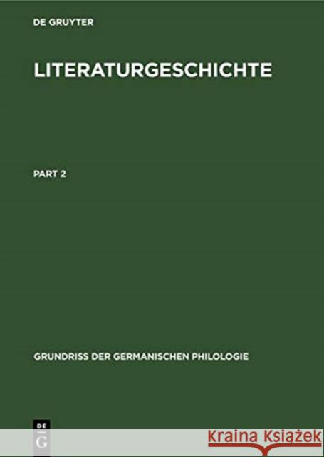 Literaturgeschichte Paul, Hermann 9783111079462