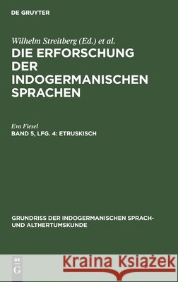 Etruskisch Eva Wilhelm Fiesel Streitberg 9783111080000
