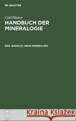 Neue Mineralien Chudoba, Karl F. 9783111084015