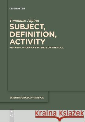 Subject, Definition, Activity Alpina, Tommaso 9783111109244 de Gruyter