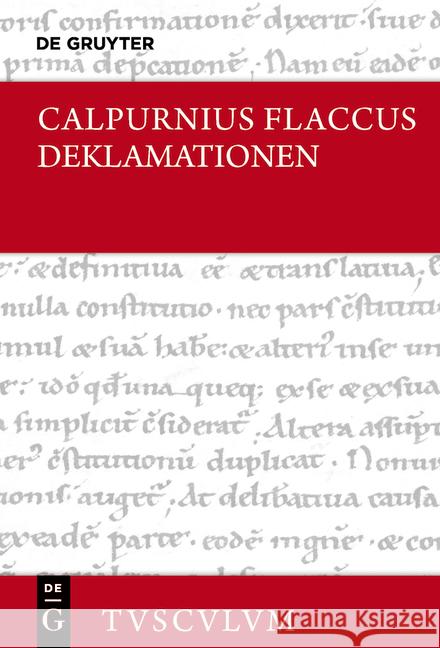 Declamationum Excerpta / Ausz?ge Aus Deklamationen: Lateinisch - Deutsch Calpurnius Flaccus                       Stefan Knoch 9783111154305