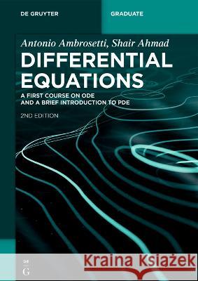 Differential Equations Antonio Shair Ambrosett 9783111185248