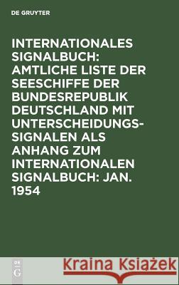 Jan. 1954 Reichsamt Des Innern, No Contributor 9783111203362 De Gruyter