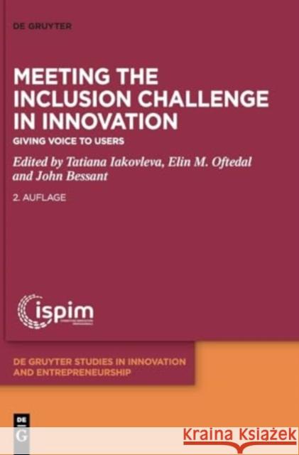 Meeting the Inclusion Challenge in Innovation  9783111240572 De Gruyter