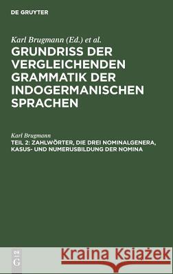 Zahlwörter, die drei Nominalgenera, Kasus- und Numerusbildung der Nomina Karl Brugmann 9783111244785