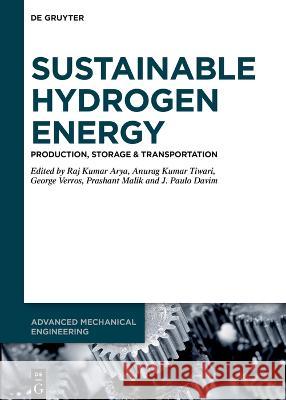 Sustainable Hydrogen Energy: Production, Storage & Transportation Raj Kumar Arya Anurag Kumar Tiwari George Verros 9783111246413 de Gruyter