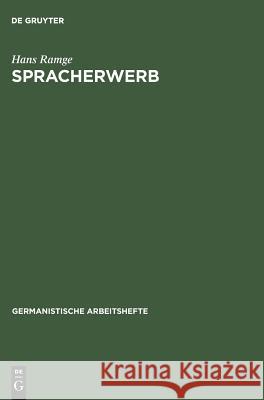 Spracherwerb: Grundzüge Der Sprachentwicklung Des Kindes Hans Ramge 9783111253152