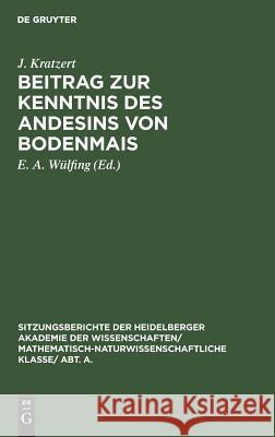 Beitrag zur Kenntnis des Andesins von Bodenmais J E a Kratzert Wülfing, E A Wülfing 9783111273099 De Gruyter