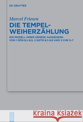 Die Tempelweiherzählung Friesen, Marcel 9783111290911 De Gruyter