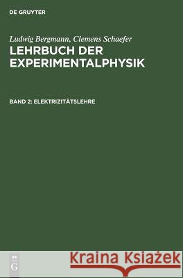 Elektrizitätslehre Bergmann, Ludwig 9783111307138