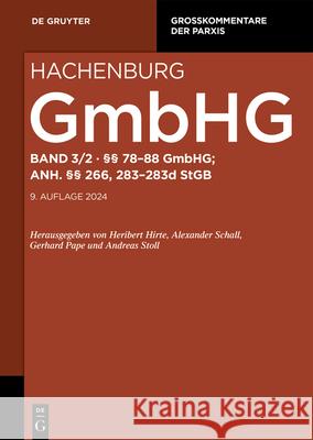 ?? 78-88; Anh. ?? 266, 283-283d StGB No Contributor 9783111326337 de Gruyter