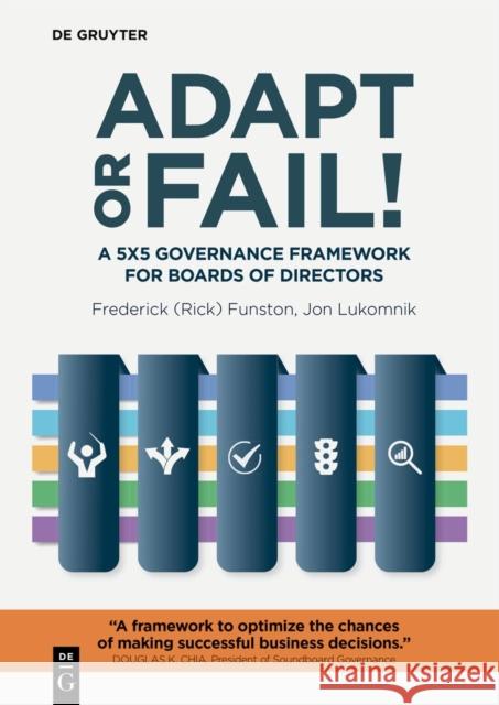 Adapt or Fail!: A 5x5 Governance Framework for Boards of Directors Jon Lukomnik 9783111343976