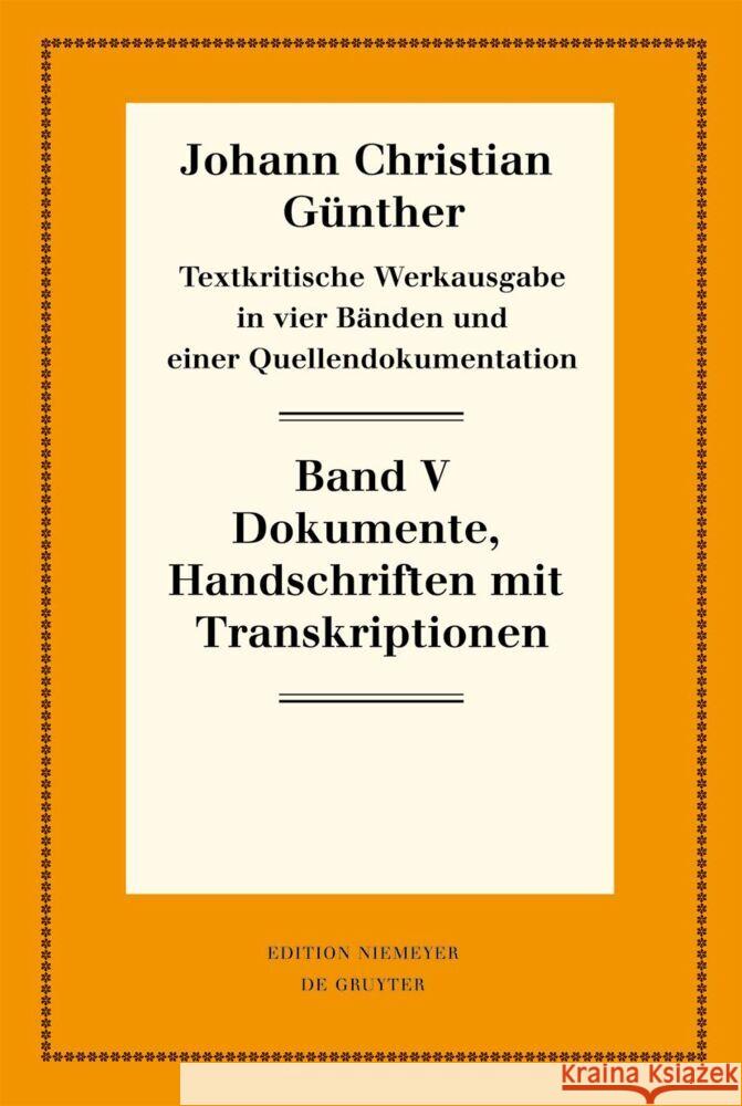 Quellendokumentation: Teil 1: Handschriften Mit Transkriptionen Reiner B?lhoff 9783111356990