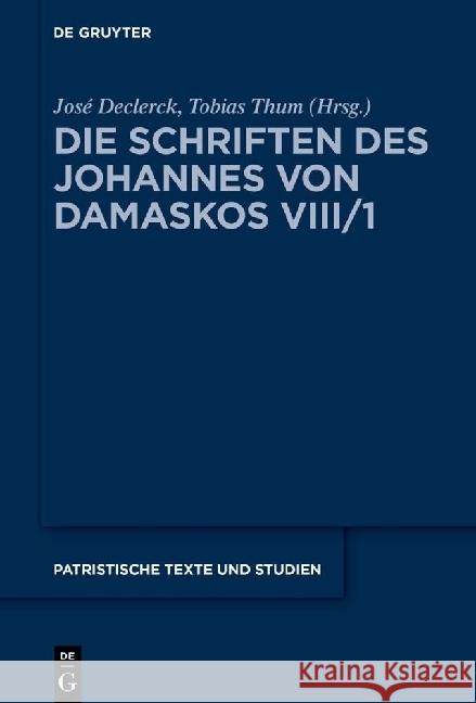 Liber I (de Deo): Erster Halbband. Α-Ε Jos? Declerck Tobias Thum 9783111384962 de Gruyter