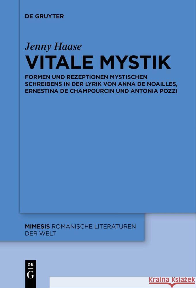 Vitale Mystik Jenny Haase 9783111529240 de Gruyter