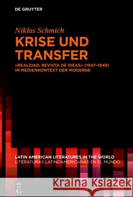 Krise und Transfer Niklas Schmich 9783111570426 de Gruyter