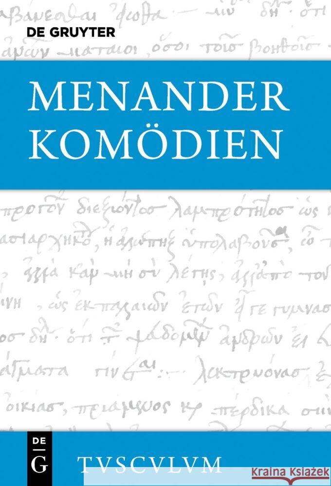 Kom?dien: Griechisch - Deutsch Menander                                 Niklas Holzberg 9783111634890