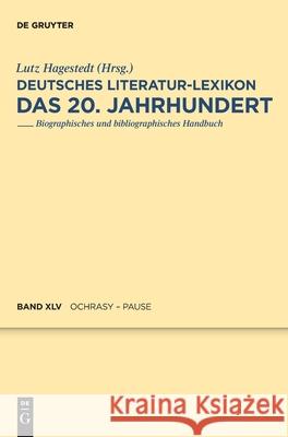 Ochrasy - Pause No Contributor 9783111638300 de Gruyter