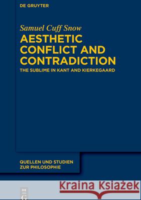 Aesthetic Conflict and Contradiction: The Sublime in Kant and Kierkegaard Samuel Cuf 9783112215227 de Gruyter