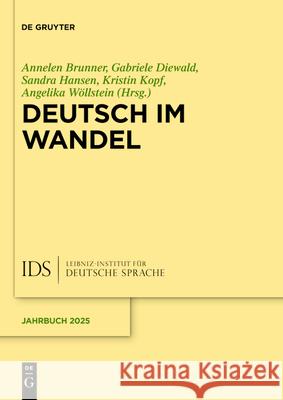 Deutsch Im Wandel Annelen Brunner Gabriele Diewald Hansen 9783112240144