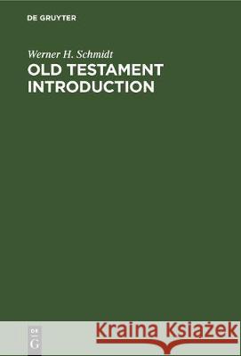 Old Testament Introduction  9783112303726 de Gruyter