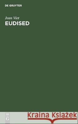 Eudised: Thesaurus Multilingüe Para El Tratamiento de la Información Relativa a la Educación Viet, Jan 9783112307489 Walter de Gruyter